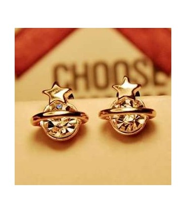 Golden Saturnus Earrings (2050082)