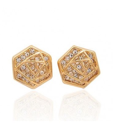 Hexagonal Crystal Earrings (2030054)