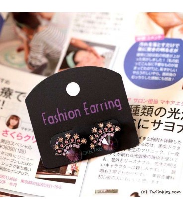 Gun Black Crown Earrings (2120016)