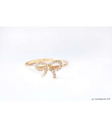 Alloy Ribbon Crystal Ring (5040001)