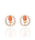 Orange Tulip Earrings (2030029)