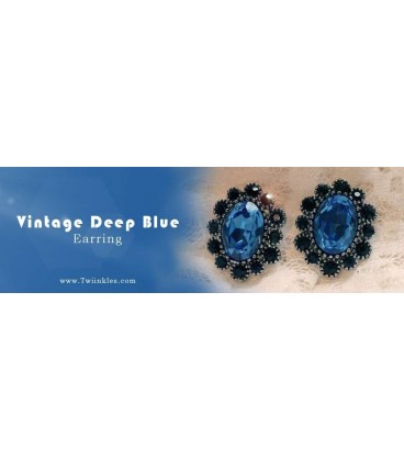 Vintage Deep Blue Earring (2090004)