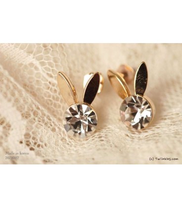 Glam Bunny Earrings (Choose Stone)2070002)
