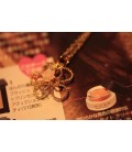 Flowery Pink Rose Necklace (3010002)