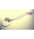 Crystal Chain Heart Necklace (3050055)