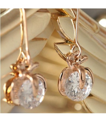 Floral Pearl Gold Earrings(2090008)