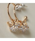 H Crystal Gold Necklace (3100006)