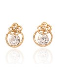 White Crystal Rose Earrings (2030055)