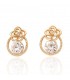 White Crystal Rose Earrings (2030055)