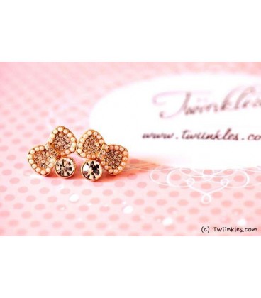Alloy Golden Bow Earrings (2120005)
