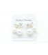 White Cherry Gold Plated Earrings (2090025)