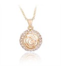 Gold Crystal Flower Necklace (3030010)