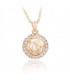 Gold Crystal Flower Necklace (3030010)