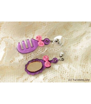 Purple Comb Earrings (2060001)