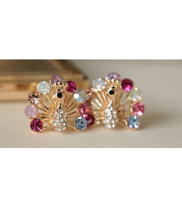 Rainbow Peacock Earring (2020002)