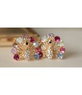 Rainbow Peacock Earring (2020002)