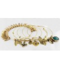 Retro Leaf Bangle Bracelet (4050005)